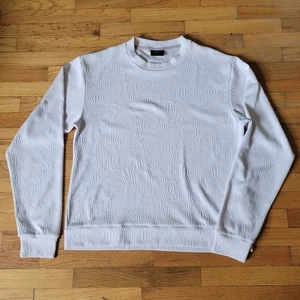 Galvin grün weiß strukturierter Strickpullover mit Rundhalsausschnitt Pullover Large Golf minimalistisch - Bild 1 von 14