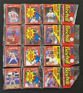 1990 Donruss Baseball Rack Pack LOT of 4- Ryne Sandberg Dale Murphy on Top - Picture 1 of 2