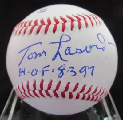 Бейсбольный мяч с автографом Тома Ласорды из Зала славы 97 — SGC - Изображение 1 из 2