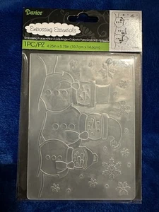 Darice Embossing Essentials Folder Snowman Family Scrapbooking Crafting - Picture 1 of 2