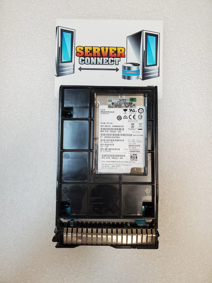 765867-001 -- HP 600GB SAS 15K 12G 3.5" SCC ENT HDD -- 765424-B21 - Image 1 of 1