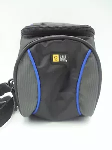 Case Logic Camera Soft Bag Case Black Blue Nylon Zippered - Picture 1 of 12