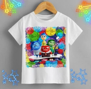Inside Out 2 Emotions 7 Pixar Style Fashion Graphic Tee Shirt - Picture 1 of 1