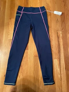 NWT Girls Vineyard Vines Perfromance Leggings Navy Blue Pop Stitch Size XL 16 - Picture 1 of 3