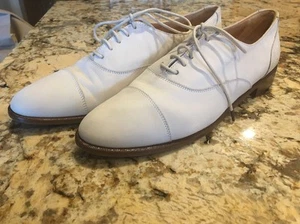 Ralph Lauren Ivory Suede Lace Up Oxfords Flats Shoes Nubuck 8 AA Retail $285 - Picture 1 of 12