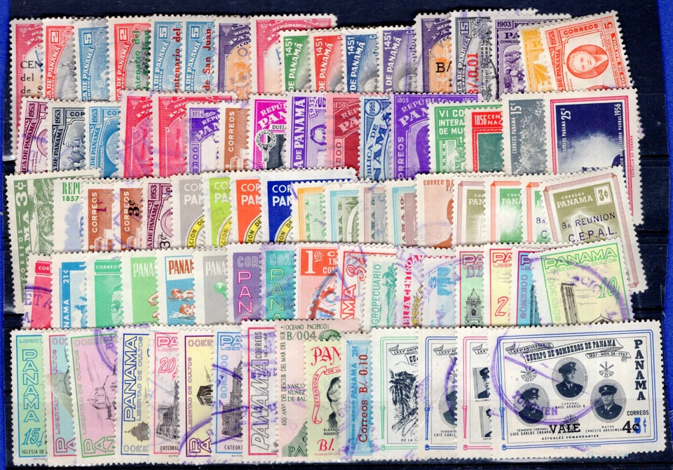 LOTE PANAMÁ, 82 SELLOS DIFERENTES, MH - USADOS Foto 1 de 1