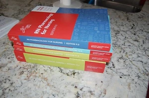 ATI RN Nursing Books  2023 4 Books Like New Study Guides - Picture 1 of 2