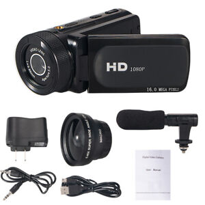HD 1080P Digital Video Camera Camcorder YouTube Vlogging Recorder W/Mic Quality