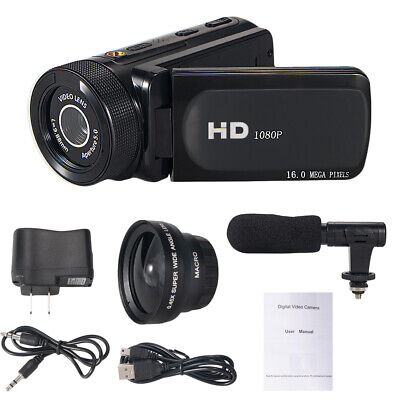 HD 1080P Digital Video Camera Camcorder YouTube Vlogging Recorder W/Mic Quality • 38.98$