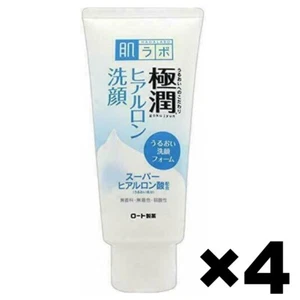Hada Labo Gokujyun Hyaluronic Acid Facial Wash Foam 4Pack Set 100g Japan - Picture 1 of 3