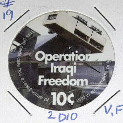 KL# M139    2nd  Print  2D10  10 cents AAFES  Pogs from 2003 printing Very Fine - Image 1 of 2