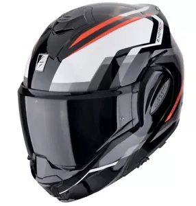 CASCO MOTO MODULARE 22.06 SCORPION EXO TECH EVO FURIO BLACK RED TG XL - Imagen 1 de 1