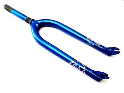 NOS Light GT Cr-Mo Freestyle BMX Fork 1 1/8" Blue Metalic 24" Midschool NEW NOS - Image 1 of 4