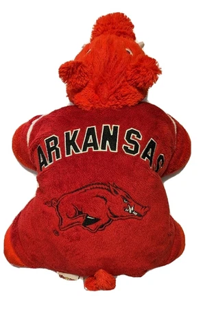 Arkansas Razorbacks Large 18" Mascot Pillow Pet - NCAA Cover