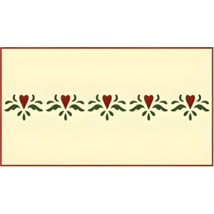 HEARTS BORDER STENCIL - DIY Art Craft Reusable DIY Love - The Artful Stencil - Picture 1 of 6