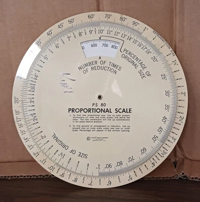 Vintage C-Thru Ruler Company Proportional Scale - PS 80  - 8" - *EXC* - Image 1 of 3