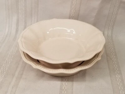 2 tazones de sopa/ensalada blanca de lino Paige Pioneer Woman Foto 1 de 3