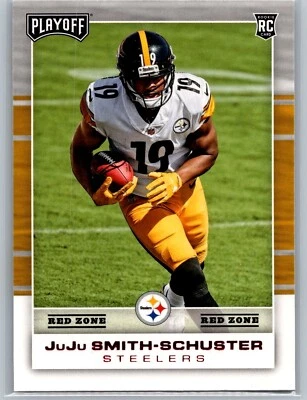 2017 Panini Playoff Rookies Red Zone JuJu Smith-Schuster #225 Rookie RC - Image 1 of 2