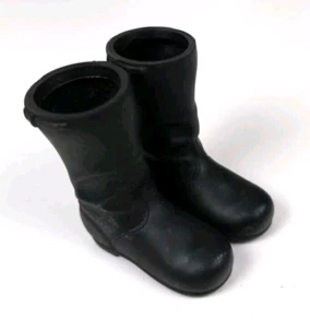 Vintage GI JOE Short Black Boots For 12" Action Figure - Picture 1 of 8