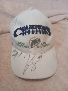 Vintage Miami Dolphins 2000 AFC Eastern Champions Mütze Kappe Puma signiert #99 Taylor - Bild 1 von 13