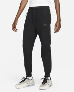 Nuevo con etiquetas Nike Sportswear Tech Polar Calce Ajustado Pierna Cónica Jogger Negro Para hombres Grande - Imagen 1 de 7