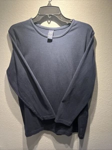 Lands End Women’s Size Large Navy Blue Top - Picture 1 of 8