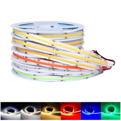 Tira de luces LED COB cinta flexible luces 480LEDs/m blanco cálido alto brillo Foto 1 de 4