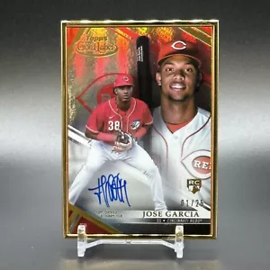 2021 Topps Gold Label Jose Garcia #'d /25 Reds Rookie #FA-JG Framed Auto RC - Picture 1 of 3