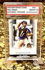 PAUL SKENES 2019 LEAF PERFECT GAME LIMITED BLACK “GEM-MINT 10” ROOKIE CARD #267!