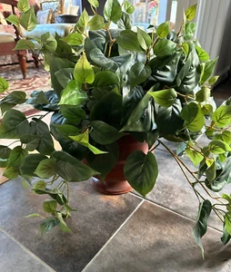 Large Silk Foliage Planter with Metal Base - Picture 1 of 8