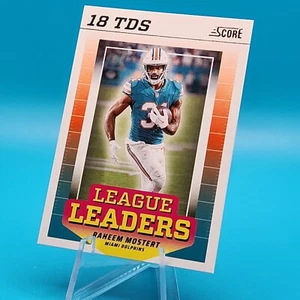 Raheem Mostert 2024 Score Football League Leaders Miami Dolphins #LL-RMT - Picture 1 of 2