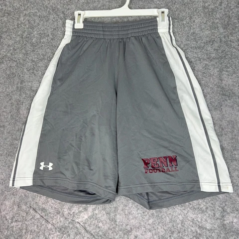 Penn Quakers Under Armour Men Shorts Small Gray White NCAA Football Baggy NWT Cover