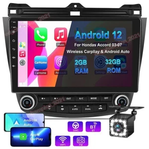 For 2003-2007 HONDA ACCORD Apple CarPlay Android 12 Car Stereo Radio GPS Camera - Picture 1 of 10