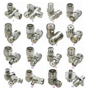 1Pc UHF PL259 SO239 To UHF / BNC Male & Female Nut & 4-holes Flange RF Connector - Picture 1 of 40