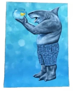 KING SHARK Poster Raish DC Comics THE SUICIDE SQUAD BOTTLENECK GALLERY - Picture 1 of 1