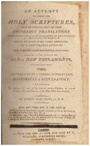An Attempt to Rescue the Holy Scriptures, from the Ridicule, 1803 - Picture 1 of 1