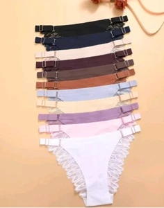 6 Pack Sexy Panties Lace Adjustable String Bikini Seamless Hipster Cheeky SMALL - Picture 1 of 4