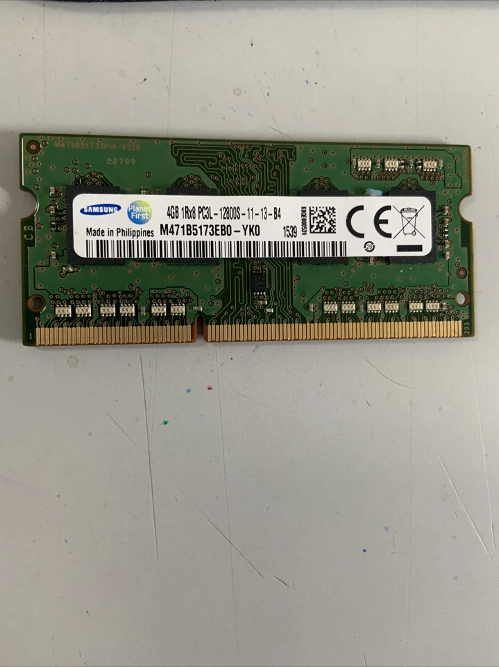 SAMSUNG 4gb 1RX8 PC3L 12800S 11-13-B4 M471B5173EB0-YK0 - Immagine 1 di 1