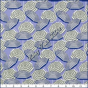 BENARTEX / KANVAS STUDIO "CABANA" UMBRELLAS #05976 COTTON FABRIC 1/2 YD 18"X44 - Picture 1 of 1