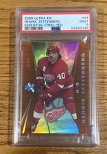 2008-09 Fleer EX Henrik Zetterberg Essential Credentials Red 01/40 PSA 9 Detroit