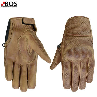 Herren Motorrad Kurze Handschuhe Motorrad Racing Schutzausrüstung Braune Handsch - Bild 1 von 4