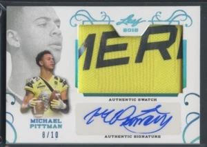 2016 Leaf US Army All-American Bowl Michael Pittman /10 Patch Auto - Picture 1 of 1