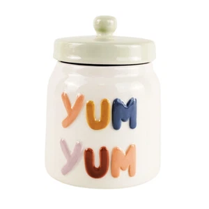 Urban 14cm Ceramic Yum Yum Treats/Snacks Jar Container Storage w/ Lid White - Picture 1 of 3