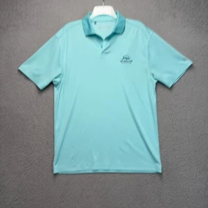 Under Armour Poloshirt Herren mittelblau gestreift Golf Heatgear bestickt MÄNGEL - Bild 1 von 10