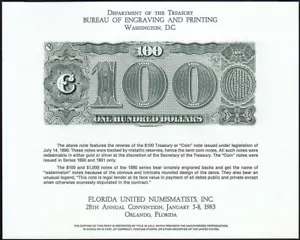 1983 Florida United Numismatists inc 28th Annual Convention FUN SCCS B-59 NSC18 - Picture 1 of 1