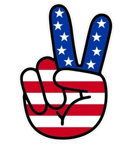 US Flag Peace Sticker Decal A690 - Picture 1 of 1