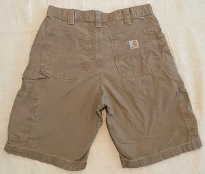 Carhartt Herren Größe 34 passt 31 B147 DKH Original Passform Baumwolle Zimmermann Shorts - Bild 1 von 16