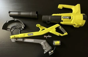 Kit combinato decespugliatore/tagliabordi e soffiatore/spazzatrice senza fili Ryobi ONE+ 18V PCLCK201K #7 - Foto 1 di 7