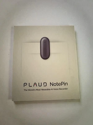 Plaud NotePin AI Voice Recorder, Transcribe & Summarize, 64GB, Gray wnecklace - Image 1 of 4