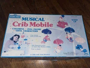 Vintage Sesame Street Musical Crib Mobile 1990 Illco Toy Co New In Box - Picture 1 of 5